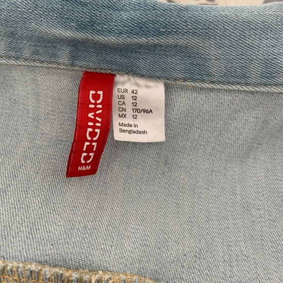 H & M Divided Jean Jacket Cropped Denim - Picture 8 of 9